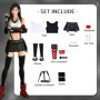 Tifa Lockhart Cosplay Costume Carnival Uniform Wig Anime Halloween Costumes Women Game