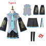 V Miku Cosplay Costume Green Ponytail Wig Virtual Singer Cosplay Shoes Boots Official Uniform for Party Comic Con Outfits