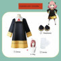 M5 N83 Anime Spy X Family Anya Forger Cosplay Costume Kids Adults Black Kawaii Girls Women Dress Pink Wig Party Role Play Ka KA