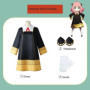 M5 N83 Anime Spy X Family Anya Forger Cosplay Costume Kids Adults Black Kawaii Girls Women Dress Pink Wig Party Role Play Ka KA