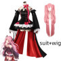 XQAnime Seraph of The End Krul Tepes Cosplay Costume Vampire Black Red Lolita Dress Wig Adult Woman Sexy Halloween Carnival Suit