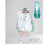Anime Mikuku Cosplay Kawaii Blue White Full Set Wigs Earphone Coat T-Shirt Dress Socks Roleplay Customized Women Halloween Party