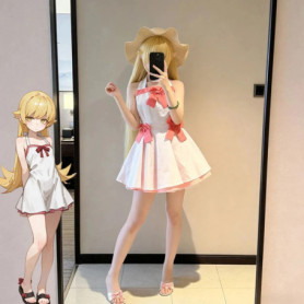 Anime Off Monster Season Oshino Shinobu Cosplay Costume Women Summer Dress Daily Clothing Carnival Uniform Clothes