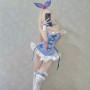 Anime My Dress Up Darling Kitagawa Marin Cosplay Costume Girl Blue Dress Cute Sexy Bunny Girl Uniform Halloween Clothes Outfit