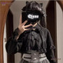 Jirai Kei Outfit Lolita Girls Blouse Top Women Long Sleeve Shirt Wig 2025 Kawii Bow Black Skirts Shirt Girai Sweet Japanese Lady
