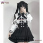 Jirai Kei Outfit Lolita Girls Blouse Top Women Long Sleeve Shirt Wig 2025 Kawii Bow Black Skirts Shirt Girai Sweet Japanese Lady