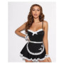 Women Lolita Maid Costume Outfits Sexy Roleplay Lingerie Sleepwear Dress Ace Bodysuit Lingerie Black French Maid Outfit Uniform