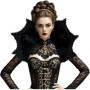 Gothic Vampire Cosplay Medieval Black Red Victorian Collar Cape for Women Role Play Halloween Carnival Costume Cloak Accessories