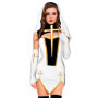 Sexy Lady Nun Superior Costume Carnival Halloween Church Religious Convent Cosplay Fancy Party Dress