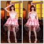 Umorden Women's 3 Piece Sexy Bunny Girl Costume Tuxedo Tails Halloween Club Party Fancy Dress Plus Size Pink