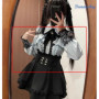 New Jirai Kei Outfit Lolita Girls Blouse Top Women Kawii Bow Black Skirts Shirts Long Sleeve Shirt Y2K Sweet Japanese Lady Style