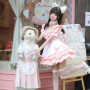 Japanese Sexy Lolita Dress Cream Little Honey Maid Costume Lolita Pink Dresses Kawaii Dress Cosplay Animation Show Outfit S-5XL