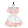 Japanese Sexy Lolita Dress Cream Little Honey Maid Costume Lolita Pink Dresses Kawaii Dress Cosplay Animation Show Outfit S-5XL