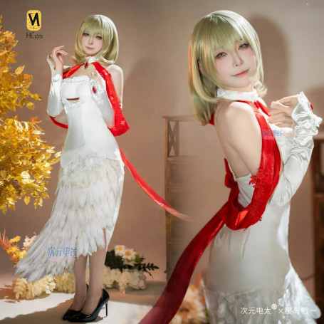 Delicious Cos Dungeon Falin Cosplay Costume Feather Dress Halloween Carnival Uniforms Anime Clothing HCos