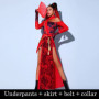 Chinese Style Women'S Jazz Performance Clothes Red Festival Outfits Hip Hop Clothes For Adults Gogo Dance Stage Costumes DQS6259