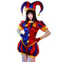 Pomni Cosplay Costumes Clown Uniform Anime The Amazing Hat With Gloves Socks Christmas Halloween Party Costumes