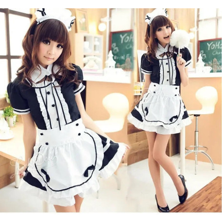 Green Cute Lolita Maid Costumes Girls Women Lovely Maid Cosplay Costume Animation Show Japanese Outfit Plus Size Dress Clothes