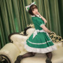 Green Cute Lolita Maid Costumes Girls Women Lovely Maid Cosplay Costume Animation Show Japanese Outfit Plus Size Dress Clothes