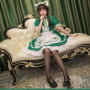 Green Cute Lolita Maid Costumes Girls Women Lovely Maid Cosplay Costume Animation Show Japanese Outfit Plus Size Dress Clothes