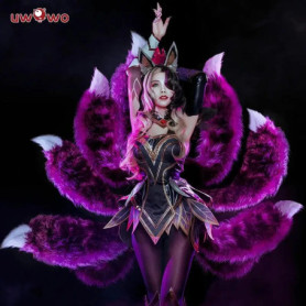 IN STOCK UWOWO Ahri Cosplay Ahri Costume Coven Ahri Cosplay Costume with Ears Halloween Costume Ahri Witch Women Dress