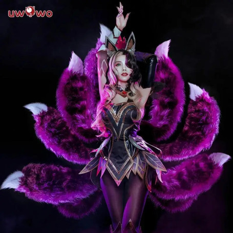 IN STOCK UWOWO Ahri Cosplay Ahri Costume Coven Ahri Cosplay Costume with Ears Halloween Costume Ahri Witch Women Dress