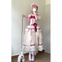 Lolita Evening Gown Red and White Dress Women's Elegant Gorgeous Daily Princess Dress Female Summer Lolita Party Dress