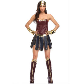 Women Halloween Party Movie Justice Wonder Fantasia Fancy Dress League Superhero Superwomen Costume S-3XL