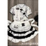 Cos Halloween Cosplay Cute Girl's New Chinese Style Panda Print Top With High Waist Slimming Effect Fluffy Cake Skirt Maid Apr