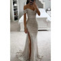 2026 Women's Luxury High Split Club Party Evening Dress Sexy Banquet Slim Waisted Female Dress Elegant V-Neck Slim Long Dress