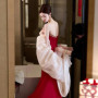 New Chinese Style Red Wedding Dress Strapless Mermaid Heavy Embroidery Luxury Bridal Toast Engagement Evening Gown