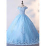 Plus SIZE New Blue Quinceanera Dresses Sweet Flower Party Dress Luxury Lace Ball Gown Classic Boho Vestidos for Girls Vestidos