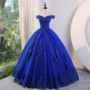 Plus SIZE New Blue Quinceanera Dresses Sweet Flower Party Dress Luxury Lace Ball Gown Classic Boho Vestidos for Girls Vestidos