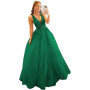 3D Lace Applique Glitter Tulle Prom Dresses Long Floral V Neck Ball Gowns A Line Backless Formal Evening Gowns