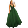 3D Lace Applique Glitter Tulle Prom Dresses Long Floral V Neck Ball Gowns A Line Backless Formal Evening Gowns