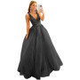 3D Lace Applique Glitter Tulle Prom Dresses Long Floral V Neck Ball Gowns A Line Backless Formal Evening Gowns