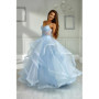 Sky Blue Wedding Dress Glitter Embroidery Prom Dresses Fluffy Tulle Multi-layer Elegant Lady Vestidos De Fiesta Customized Color