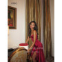 OIMG Sexy Burgundy Spaghetti Strap Mermaid Prom Gowns Satin Side Slit Party Gown Floor Length Evening Dress 2026 Customized