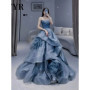 RFYR Strapless Evening Dress Multilayer Prom Dress 2025 Luxury Ball Gown Party Dress Princess فساتين مناسبة رسمية Customized