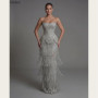 SWEMILE Luxury Full Beaded Prom Dress Haute Couture Strapless Zipper Back Tassel Straight Evening Dress Saudi Wedding Party Gown