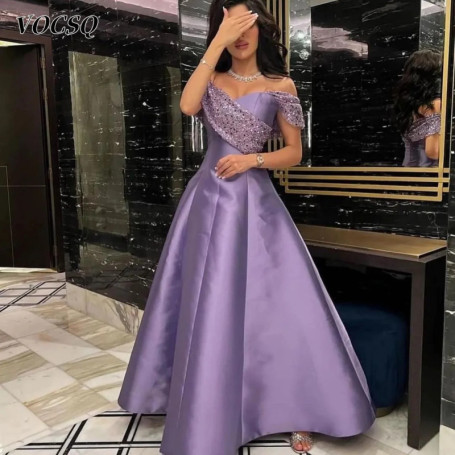 Medern Elegant Prom Dresses with Sequin A Line Satin Women Evening Gowns vestidos de gala vestidos bonito para mujer Customized
