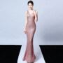 DEERVEADO Elegant V Neck Sequin Evening Dress Long 2025 New Women Mermaid Formal Dress Party Gown Bodycon Maxi Prom Dress