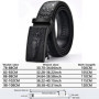 Genuine Leather Belt For Man Top Quality Luxury Famous Brand Male Belts Automatic Buckle Mens Crocodile Pattern Strap ZD2137