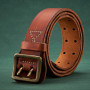 3.8CM Luxury Thick Real Genuine Leather Men Belt Double Buckle Belt Ceinture Leather Belt Men Jeans Trouser Belt Cowboy