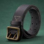 3.8CM Luxury Thick Real Genuine Leather Men Belt Double Buckle Belt Ceinture Leather Belt Men Jeans Trouser Belt Cowboy