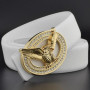 White Waistband men fashion golden Eagle Waistband genuine leather luxury brand high quality ceinture homme waist belt
