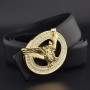 White Waistband men fashion golden Eagle Waistband genuine leather luxury brand high quality ceinture homme waist belt