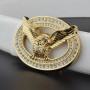 White Waistband men fashion golden Eagle Waistband genuine leather luxury brand high quality ceinture homme waist belt