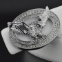 White Waistband men fashion golden Eagle Waistband genuine leather luxury brand high quality ceinture homme waist belt