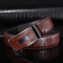 3.3cm High-end Business Men's Genuine Leather Belt Alloy Automatic Buckle Two-layer Cowhide Casual Suit Belt for Men