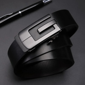 GOLF Belt Men's Genuine Leather Automatic Buckle Belt Pure Cowhide Men's Pants Belt Young and Middle aged 2024